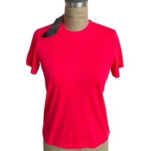 NEW Junya Watanabe COMME des GARCONS Neon Pink Crew Neck T Shirt Made in Japan